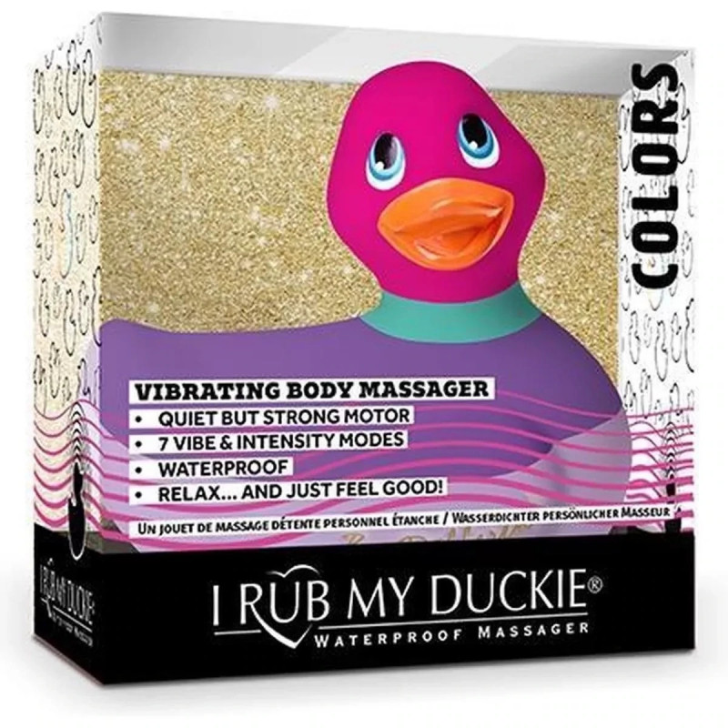 Вибро-уточка Big Teaze Toys - I Rub My Duckie 2.0 фиолетово-розовая E29010