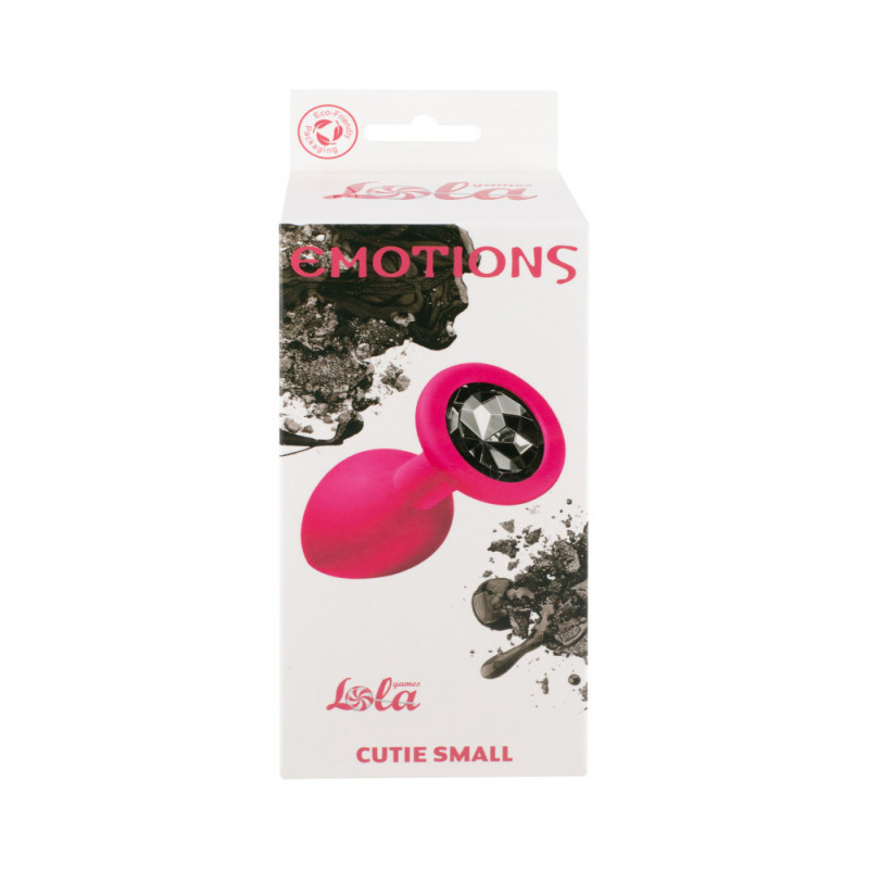 Анальная пробка Lola Games - Emotions - Cutie Small - Pink - Black Crystal 4011-02Lola