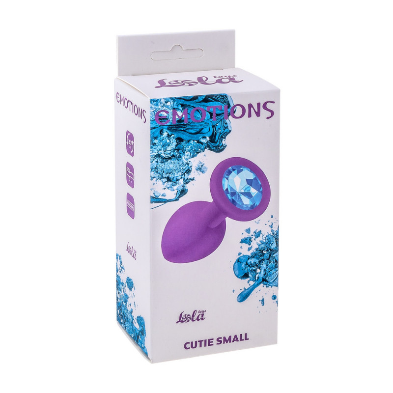 Анальная пробка Lola Games - Emotions - Cutie Small - Purple - Light Blue Crystal 4011-03Lola