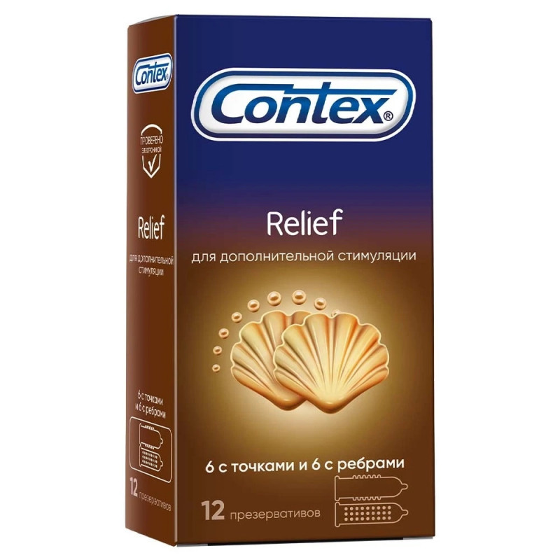 Презерватив CONTEX №12 Relief (рельефные)