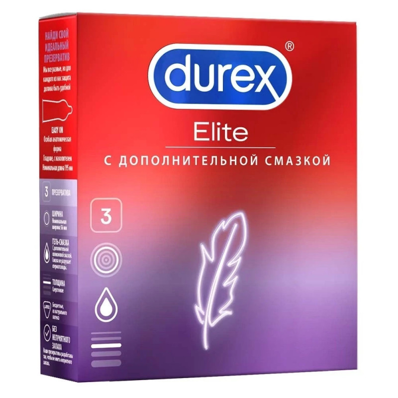 Презерватив DUREX Elite (ультратонкие со смазкой) №3