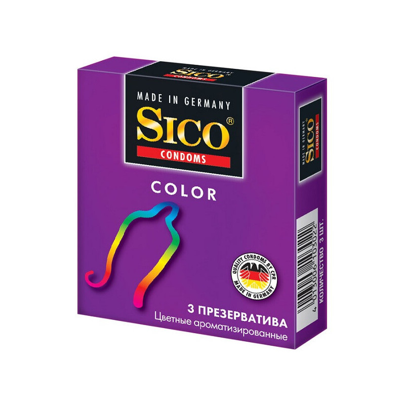 Презерватив SICO №3 Color (ароматизир. цветные, фиолет. уп.)