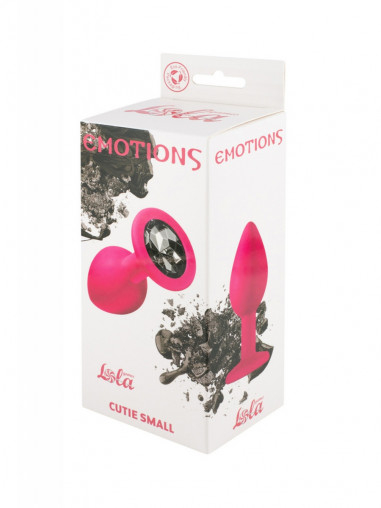 Анальная пробка Lola Games - Emotions - Cutie Small - Pink - Black Crystal 4011-02Lola