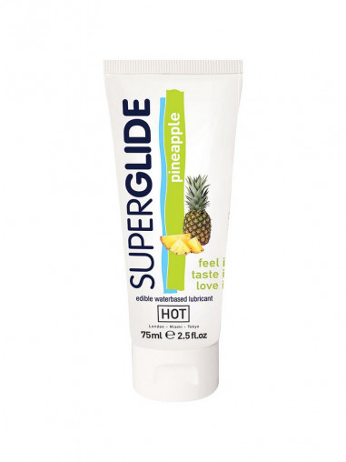 Гель HOT Superglide Pineapple 75мл, на водной основе, со вкусом ананаса 44117