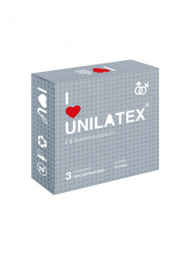 Презерватив Unilatex Dotted (точки) №3