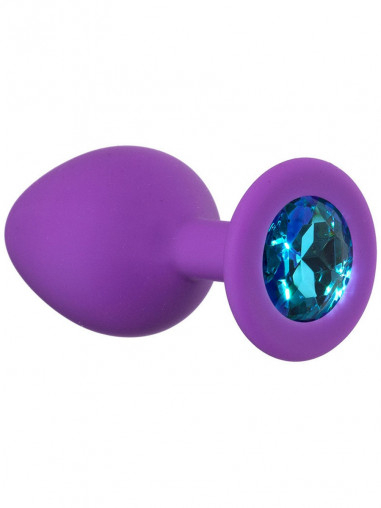 Анальная пробка Lola Games - Emotions - Cutie Medium - Purple - Light Blue Crystal 4012-05Lola