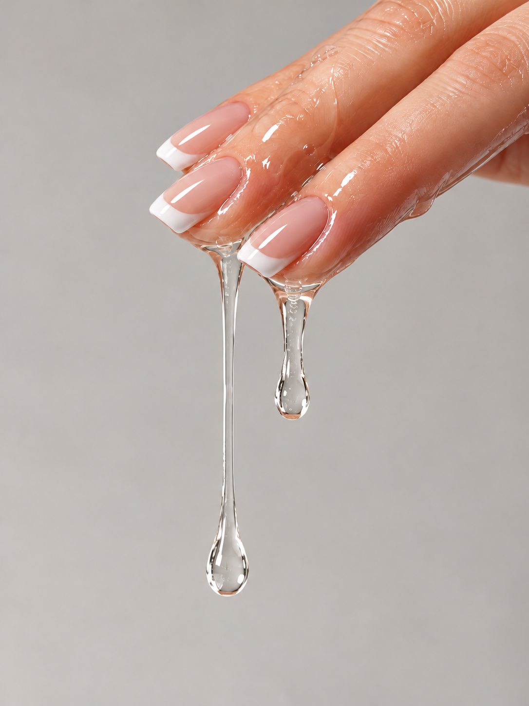 Lu bee Hyaluronic 330 мл — гелевая текстура на пальцах
