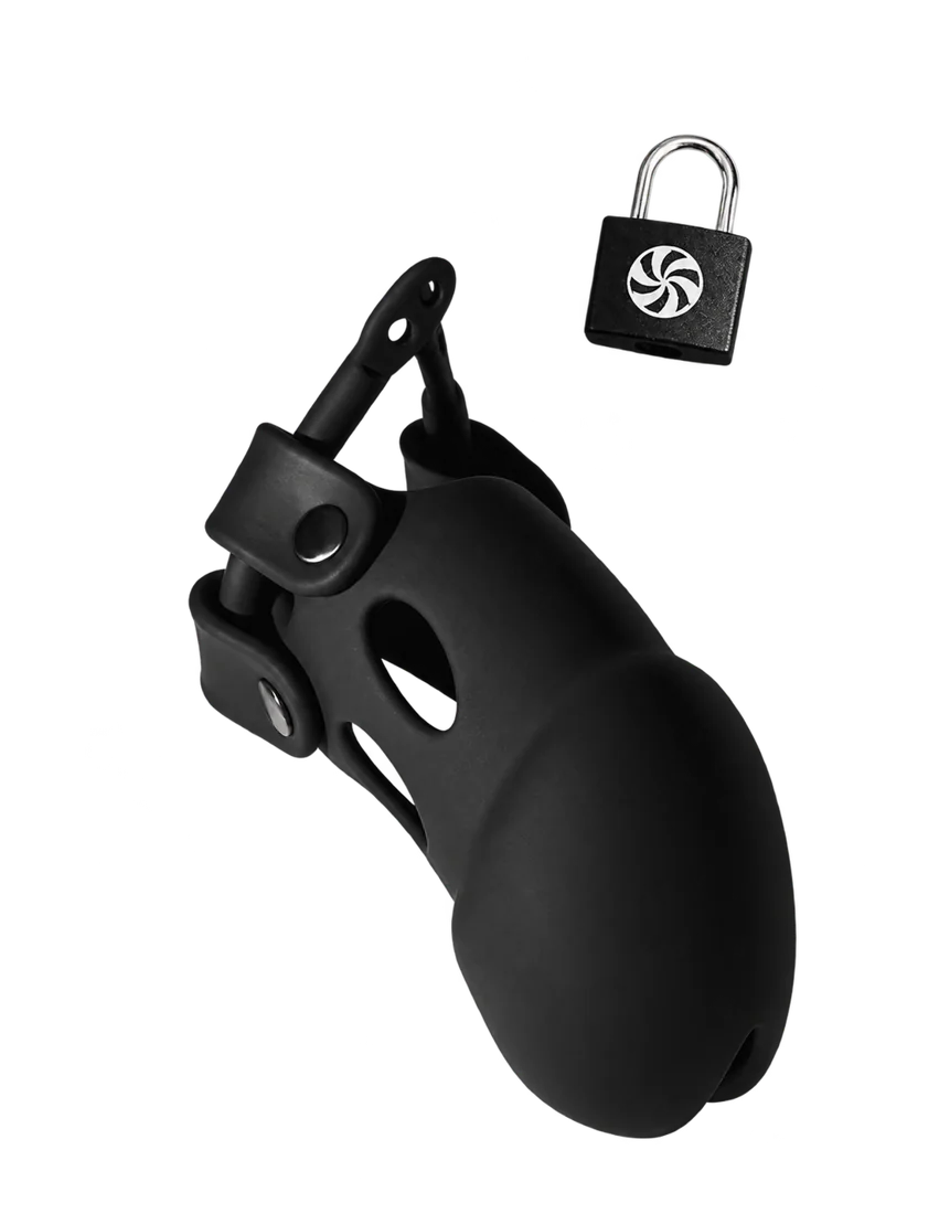 Чёрный пояс верности Lola Games Vanilla Guard Black и металлический замок
